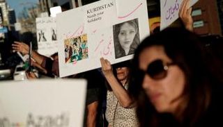 جانب من الاحتجاجات في لوس أنجلوس