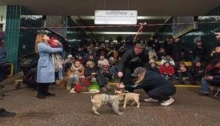 العائلات تحتمي في محطة مترو كييف (يونيسف أوكرانيا)