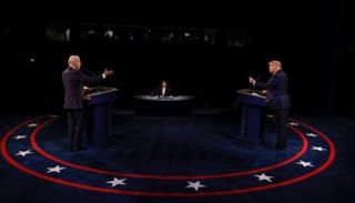 بايدن وترامب خلال المناظرة الرئاسية في انتخابات 2020 - أرشيفية