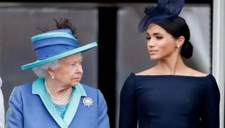 الملكة الراحلة إليزابيث الثانية وميغان ماركل - أرشيفية