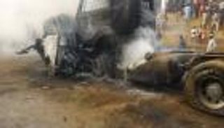 مصرع 18 شخصا حرقا إثر تصادم مروع في نيجيريا