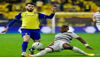 من مباراة النصر والطائي في الدوري السعودي