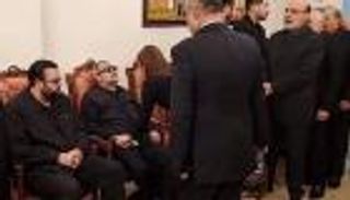 جورج وسوف في أول ظهور بعزاء نجله وديع (صور)