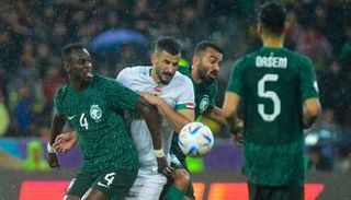 جانب من مباراة السعودية والعراق