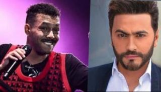 تامر حسني ومغني الراب ويجز