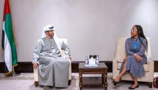 خلال لقاء الدكتور سلطان الجابر مع وزيرة الطاقة لدولة باربادوس