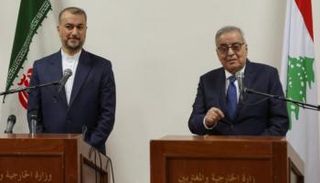 وزير خارجية لبنان خلال المؤتمر الصحفي المشترك مع نظيره الإيراني