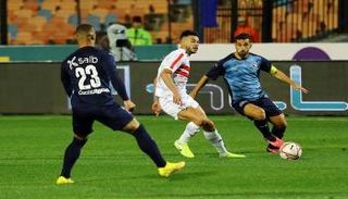 جانب من مباراة الزمالك وبيراميدز