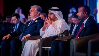  الشيخ عبدالله بن زايد آل نهيان خلال مشاركته في “أسبوع أبوظبي للاستدامة