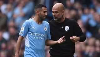 رياض محرز وبيب جوارديولا - مانشستر سيتي