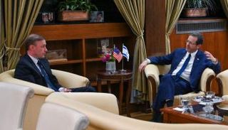 جانب من لقاء سوليفان مع الرئيس الإسرائيلي