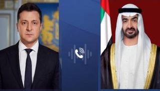 الشيخ محمد بن زايد آل نهيان رئيس دولة الإمارات العربية المتحدة وزيلينسكي