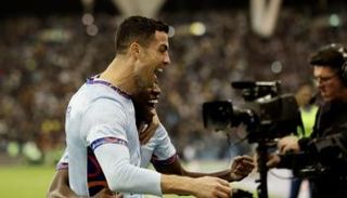 كريستيانو رونالدو في مباراة موسم الرياض وباريس سان جيرمان