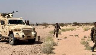 آلية عسكرية لقوات العمالقة الجنوبية بجبهة حريب - أرشيفية