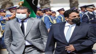 رئيس المجلس الرئاسي محمد المنفي مع عبدالحميد الدبيبة - أرشيفية