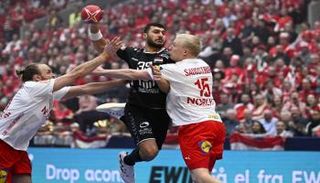 جانب من مباراة مصر والدنمارك