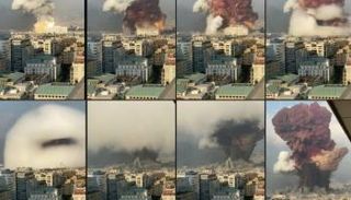 مجموعة صور لانفجار مرفأ بيروت (أ ف ب)