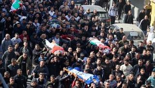 تشييع جنازة 4 شهداء فلسطينيين في جنين