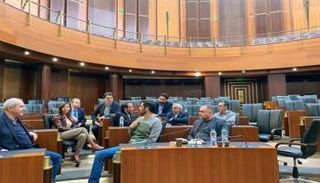 جانب من اعتصام النواب داخل برلمان لبنان