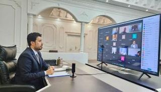 جانب من الاجتماع المرئي لهيئة التشاور والمصالحة