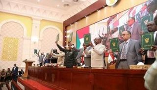 جانب من توقيع الاتفاق الإطاري في السودان الشهر الماضي - أرشيفية