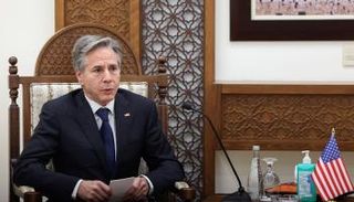 وزير الخارجية الأمريكي خلال زيارته للأراضي الفلسطينية