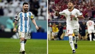 حكيم زياش وليونيل ميسي