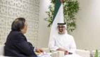 خالد بن محمد بن زايد يلتقي رئيس شركة النفط اليابانية "إنبكس"