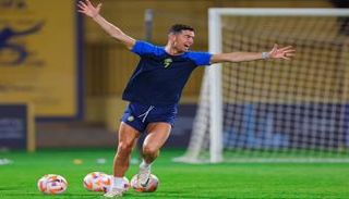 كريستيانو رونالدو في تدريبات النصر
