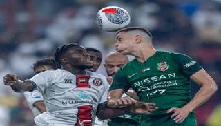 جانب من مباراة الجزيرة وشباب الأهلي