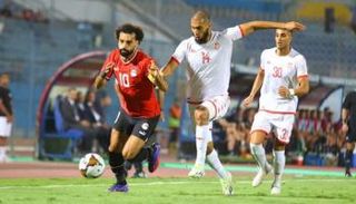 محمد صلاح نجم منتخب مصر ضد تونس