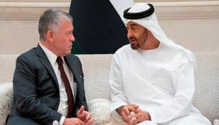 لقاء سابق بين الشيخ محمد بن زايد آل نهيان رئيس دولة الإمارات والعاهل الأردني 