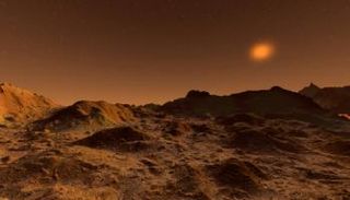 مشهد من سطح كوكب المريخ