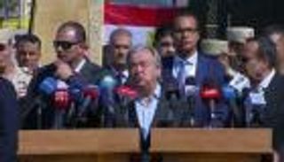 معبر رفح يتهيأ لمرور مساعدات غزة.. وغوتيريش يوجه نداء من أمامه