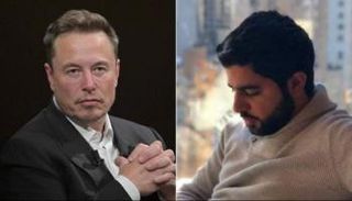 الملياردير الأمريكي إيلون ماسك والمدون الإماراتي حمد الماجدي