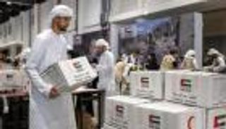 الهلال الأحمر الإماراتي: وصول 40 طنا من المساعدات ضمن حملة «تراحم.. من أجل غزة»