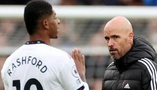 ماركوس راشفورد وإيريك تين هاغ في مانشستر يونايتد