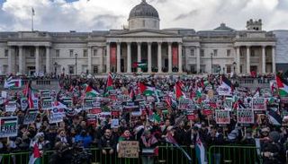 مظاهرات سابقة مؤيدة للفلسطينيين في بريطانيا