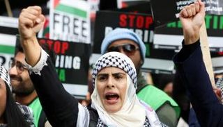 مظاهرات سابقة في لندن دعما للفلسطينيين