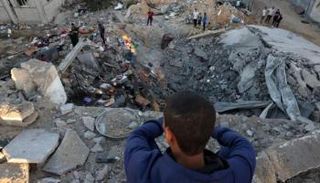 آثار القصف الإسرائيلي في غزة