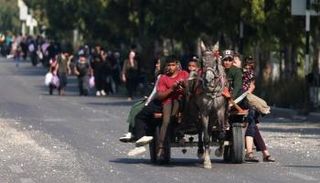 نازحون في قطاع غزة- أرشيفية