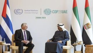 الشيخ محمد بن زايد آل نهيان ورئيس كوبا
