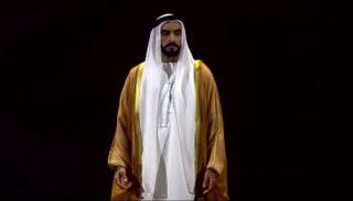 هزاع الكتبي متشبها بالشيخ زايد