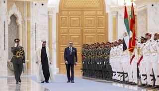 الشيخ محمد بن زايد آل نهيان مع العاهل المغربي 