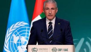 وزير البيئة الأذربيجاني مختار باباييف  خلال كلمته في cop28