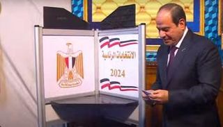 جانب من مشاركة السيسي بالانتخابات
