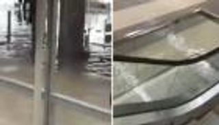 مياه الأمطار تغرق مطار بيروت الدولي (فيديو)