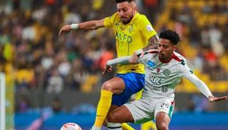 من مباراة النصر والاتفاق