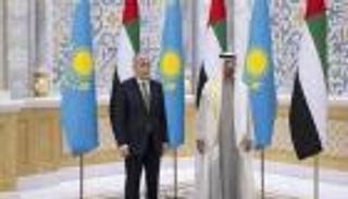 محمد بن زايد يناقش مع رئيس كازاخستان تعزيز العلاقات