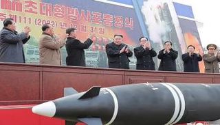 كيم خلال عرض عسكري سابق